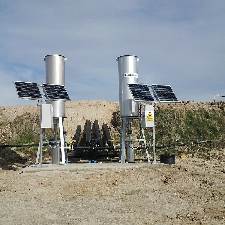 closed chamber static flare for landfill biogas combustion plants