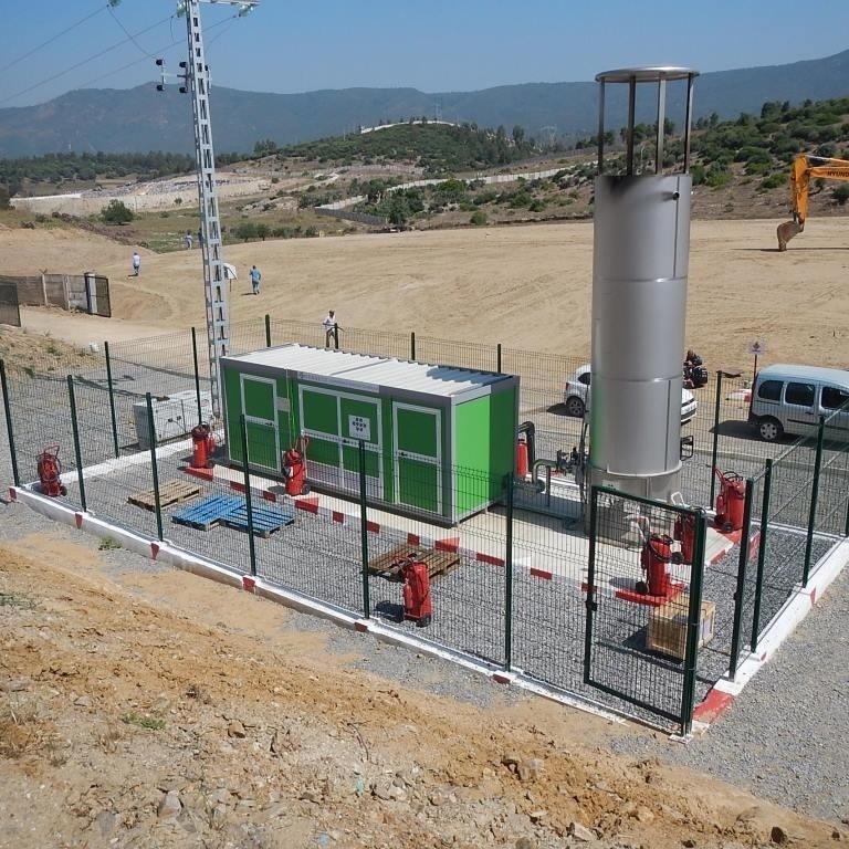 installation de biogaz à haute température en container