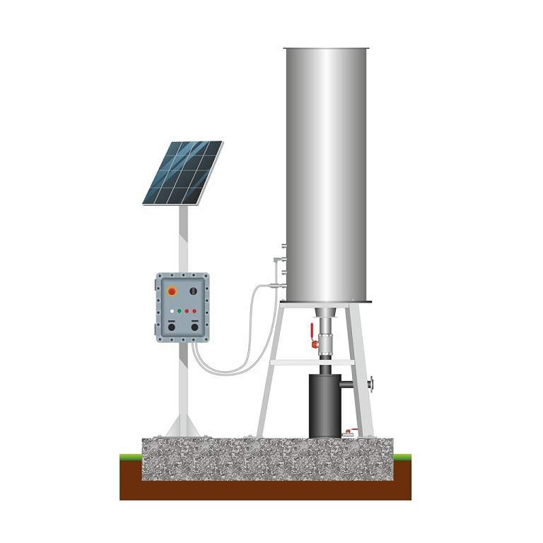 closed chamber static flare for biogas plants